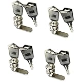 SM SunniMix 高品質　12ミリメートル　4個　引出し　戸棚　ドアロック　キャビネット　ロッカー　キー付き　耐久性　　