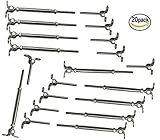 muzata 20パック316ステンレススチールケーブル手すりキットフィット1 /8 "ステンレス鋼線ロープケーブル