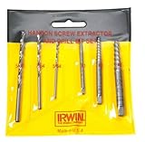 Irwin Industrial Tools 53700 Spiral Extractor and HSS Drill Bit Pouched Set, 6-Piece [並行輸入品]