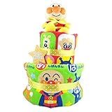 おむつケーキ アンパンマン 2段 出産祝い ベビーギフト タオル スタイ タンバリン ぬいぐるみ anpanman32_33_34