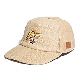ラフィア 虎 ハンドステッチ風　刺繍　キャップ 帽子　キッズ RAFIA TIGER HAND-STITCH EMBROIDERY CAP KIDS (KIDS M(54cm), ブラック)
