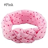 Onuneedベビーヘアアクセサリー、赤ちゃん＆子供用シールポイントヘアバンド 伸び (ピンク)