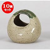 10個セット 卓上小物 おりべバッグ型剣山付一輪差 [10 x 9 x 9cm] 料亭 旅館 和食器 飲食店 業務用