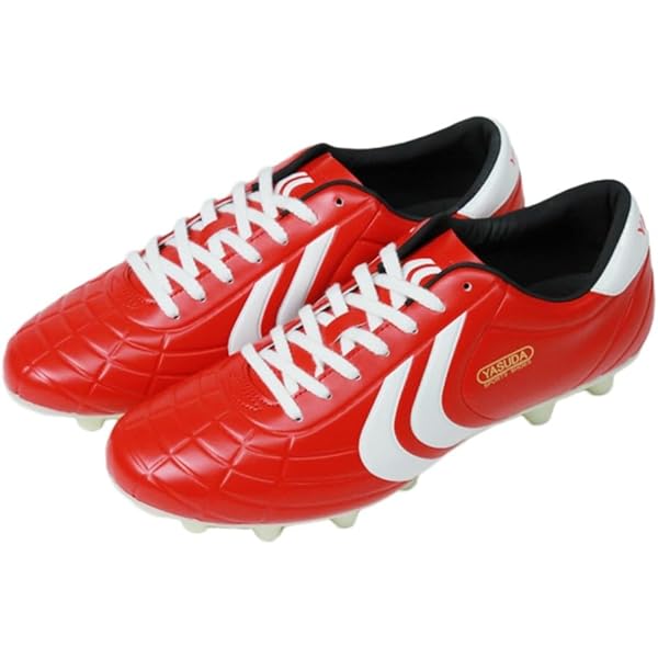 りこ　YASUDA サッカーシューズ ホワイト/レッド りこ YASUDA サッカーシューズ ホワイト/レッド Amazon.co.jp