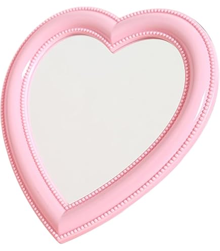 Amazon | DEERY heart mirror ハート 鏡 ミラー チェリーピンク 可愛い