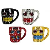 Egg n Chips London - Mexican Skull Ceramic Mug Black