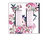 【有田焼】染錦金彩桜絵(6穴)コンセントカバー