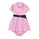 ポロ ラルフローレン ストライプ半袖シャツドレス[ピンク](女の子12～24か月用)18Mサイズ [並行輸入品]