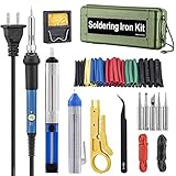 SEALODY はんだごて　はんだごてセット（半田ごて）60W 110V　電子工作用に　ダイヤル式　温度調節可能（200-450℃）　収納ケース付き　溶接工具　交換コテ先付き【DIY作業工具】家庭用