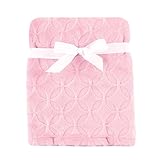 Hudson Baby Burnout Plush Blanket, Pink Circles, 30 x 40 by Hudson Baby