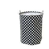 LuCoOカウボーイ綿防水PEコーティングストレージバスケットSundriesストレージボックス 50 * 40cm(62L) ブラック lu589