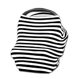 授乳ケープ 通気 肌触り良い 大きめサイズ モーダルコットン生地 赤ちゃんに優しい 360°安心 多機能 スリム 収納袋付き (ブラック)