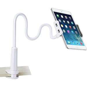 AKEIE スマホ & タブレット スタンド or ホルダー 4〜10.5インチ対応 フレキシブルアーム付き 4〜10…