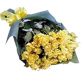50に関するお祝いに! ボリューム満点! お買い得黄バラ50本の花束 日時指定無料