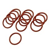 uxcell　Oリング　シリコーン　レッド　24mm x 2.5mm　19mm 内径　シール　機械自動