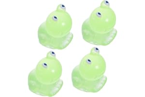4個 暗闇で光るカエル ミニカエルバルク 樹脂 小さな置物