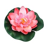 (ステキ　ライフ）Suteki Life 庭 プール 植物 装飾 人工水槽ロータス (ピーチレッド)