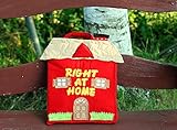 布絵本　RIGHT AT HOME　どうぶつたちのおうち　刺しゅう英語版　知育