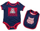 Arizona Wildcats NCAA幼児" Look at the Baby " Onesie w /よだれかけセット 3-6 Months
