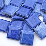 モザイクタイル ２２．５mm角 ブルー ２４ピース入り クラフトタイル