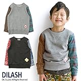 (ディラッシュ) DILASH 秋'15 袖口カフス付き柄切換えトレーナー 80 グレー