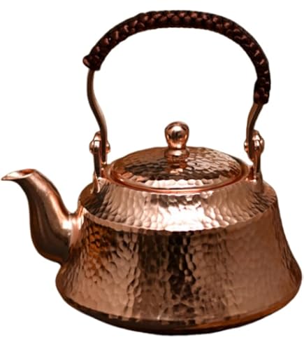 純銅製　茶器　開新堂　【美品】 純銅製 茶器セット 開新堂 急須＋茶筒＋茶殻入れ＋茶托5個