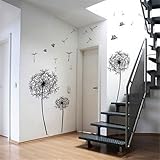 1 X Dandelion Flowers Tree Butterflies Removable Vinyl Wall Stickers Mural Home Decal Kids Room Deco