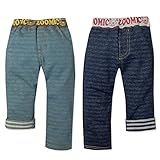 (ネイビー/90cm)ベビー服 男の子 ロング パンツ ボトム ZOOMIC ズーミック ウエストゴム 裏毛 ロゴプリント タグ 男児 ベビー
