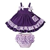 【SEBLES】ベビー 赤ちゃん 女の子 可愛い ワンピース アンダースコート set セット ショートパンツ パンツ ブルマ フリフリ フリル リボン ノースリーブ フラワー コットン 綿(タイプD