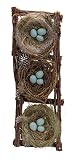 パックの6 Spring Bird Nests with Eggs on TwigベーステーブルトップDecorations 17.5 "