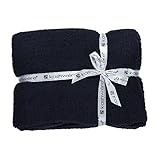 KASHWERE(カシウェア)スローブランケット 単色 T-30-01-52 ネイビー(135×183cm)カシミアのようなソフトな肌触り！ギフトにも是非