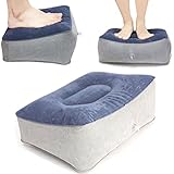 inflatable footrest pillow travel home help reduce dvt risk