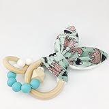 Mamimami Home ベビーカー用おもちゃ 噛がため　おしゃぶり ラトル 声が出て 兎耳 1個「BPAフリー」[FDA認可済]