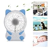 手持ちファン INorton 小型扇風機 かわいい 手持ち・卓上両用式 風量三段階調節 USB充電式 静音設計 スポーツ観戦 花火大会用