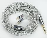 【JSHiFi-Zeus】2pin4.4mmリケーブル8芯 単結晶銅銀メッキCIEM2pinイヤホンアップグレードケーブル 4.4mmイヤフォン交換ケーブル (2pin4.4mm)