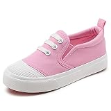 子供用 キャンバス シューズ カラフル スリッポン 男の子 女の子 キッズ スニーカー 通園 通学 (21.5cm(34), ピンク)