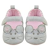 AmazingDeal ベビーシューズ 乳幼児 披露宴 ファーストシューズ 鼠柄 軽い 女の子 柔らかい 赤ちゃん 歩きやすい インドア ストライプ (13cm)