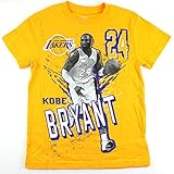 Kobe Bryant Los Angeles Lakers # 24 NBA YouthフォトTシャツゴールド ゴールド