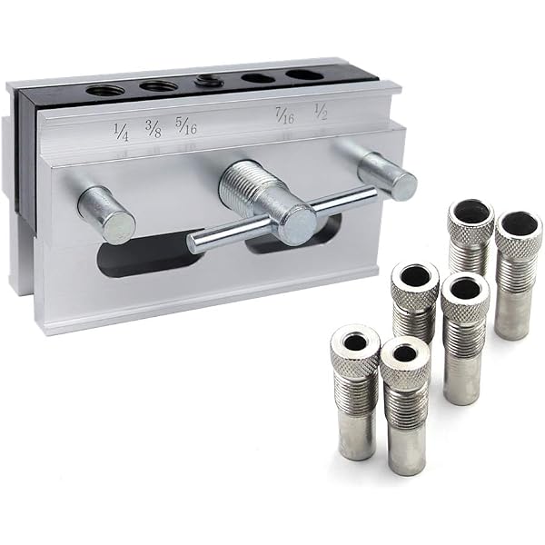 POWERTEC 4-Point Thru Knob 5/16-18 – 5-Pack, Ergonomic, Brass Insert For Jigs & Fences