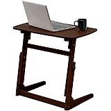 萩原(Hagihara) サイドテーブル ソファテーブル パソコンテーブル PCデスク 【4段階高さ調節】 勉強 在宅勤務 テレワーク 横揺れ軽減 幅65 ダークブラウン VT-7973DBR