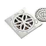 [yezoud]床ドレイン【排水口用のゴミよけ皿】 ワントラップ皿 【バス排水口用のメッシュガード】 V髪・ゴミキャッチ(ステンレス) キッチン 排水口用 殺菌・抗菌タイプ10*10cm