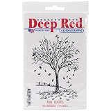 Deep Red Stamps Fall Leaves Rubber Stamp [並行輸入品]