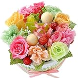 花由 プリザーブド フラワーケーキ ホールタイプ 0.ポワール フラワーギフト プリザーブドフラワー ブリザードフラワー 誕生日プレゼント 女性 結婚祝い お祝い 花