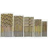 Kingsie ドリル刃 高速鋼 ドリルビット セット 1mm/1.5mm/2mm/2.5mm/3mm 穴あけドリル HSS ストレート 鉄工用/木工用/電気ドリル用 50個セット