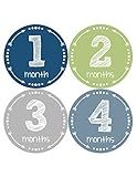 Months in Motion Monthly Baby Stickers Baby Boy Month 1-12 Milestone Sticker (1114) [並行輸入品]