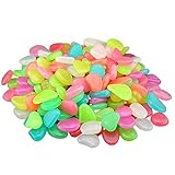 Zafina 飾り石 水槽飾り 石光る石 蓄光砕石 夜光石 蓄光石 1袋約100個入り (混色)