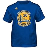 NBA Stephen Curry Golden State Warriors # 30 Kids Name & Number Tシャツ L ブルー