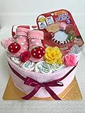 おむつケーキ 女の子 出産祝い ラブリーピンク 苺 オムツケーキ