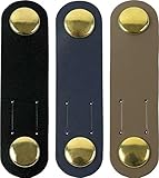 [タケハチ] 竹八謹製 牛革製ケーブルバンド 充電ケーブル イヤフォンホルダー【3点セット】tm0044 (C (BK X NV X GBE))