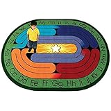 Joy Carpets Kid Essentials Early Childhood Round Amazing ABC's Rug Multicolored 7'7 [並行輸入品]